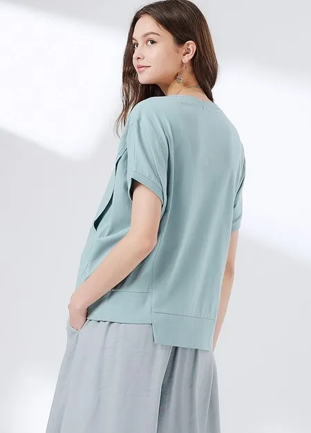 211007B Asymmetric Maternity & Nursing Top