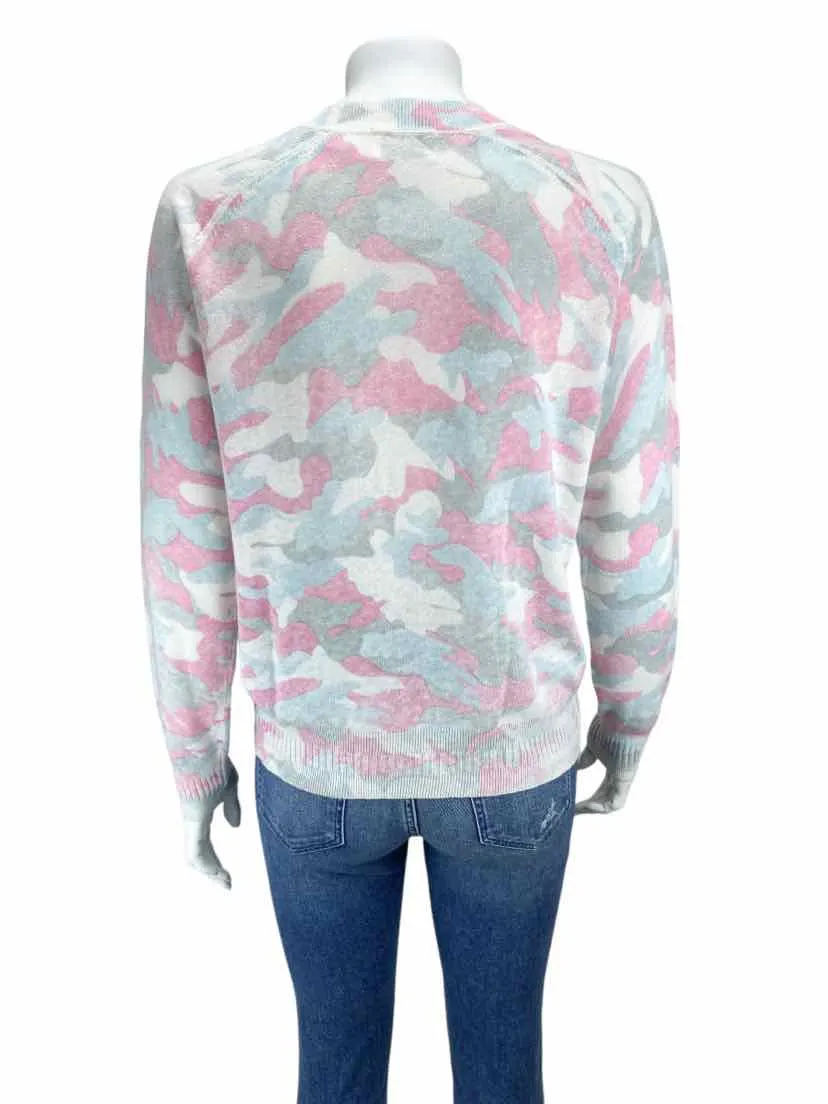 27 Miles Malibu Women's Camo Linen-Blend Sweater Ivory/Multi Size S