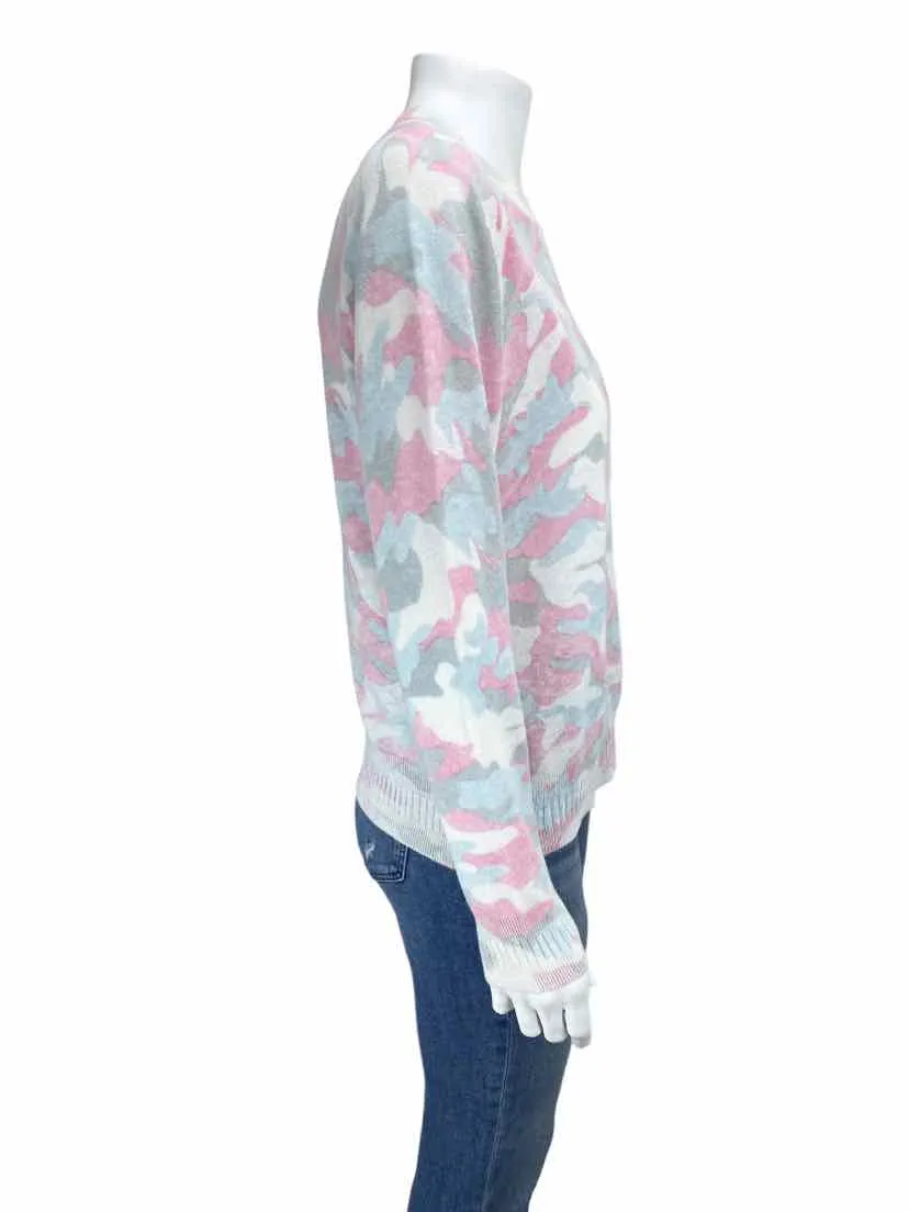 27 Miles Malibu Women's Camo Linen-Blend Sweater Ivory/Multi Size S