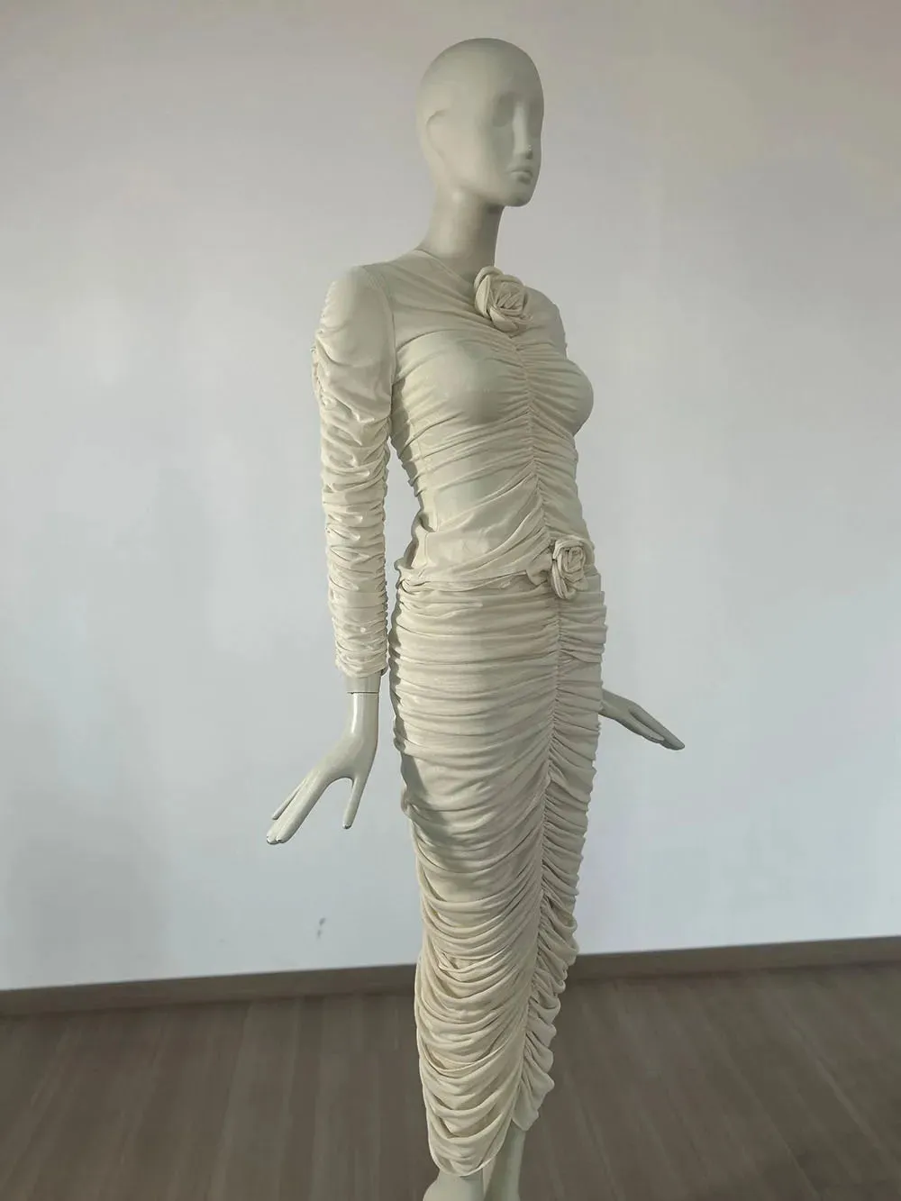 3D Floral Long Sleeved Mesh
