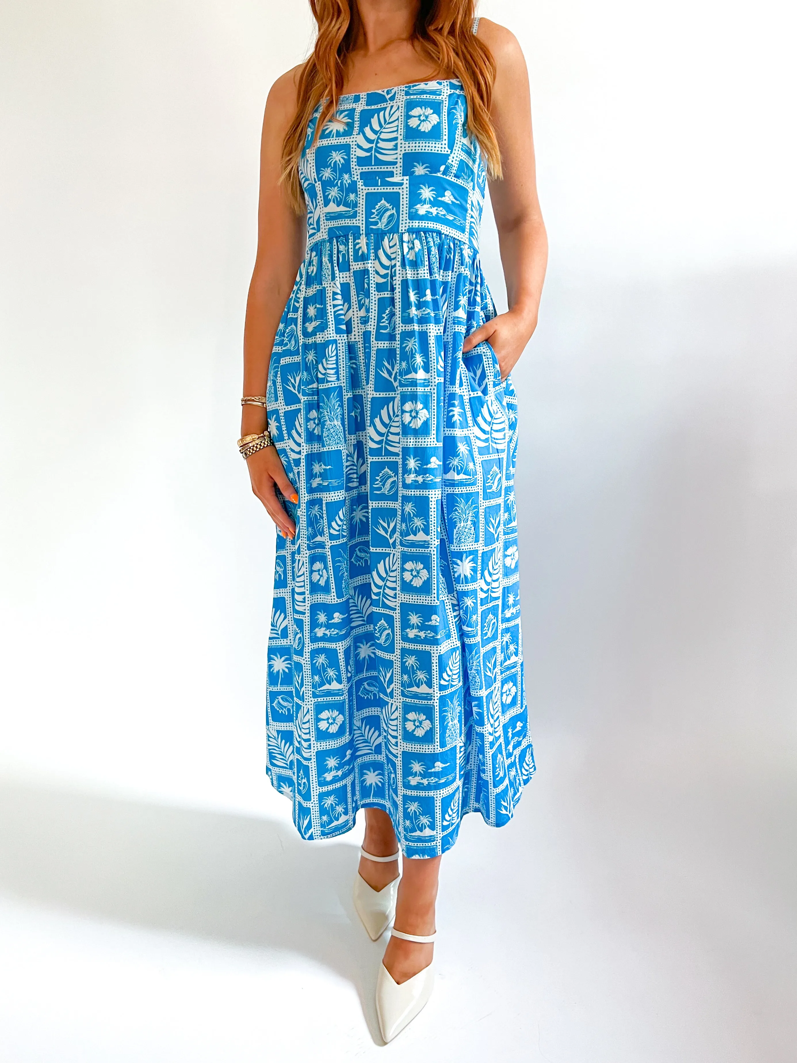 Abigail Postcard Print Dress