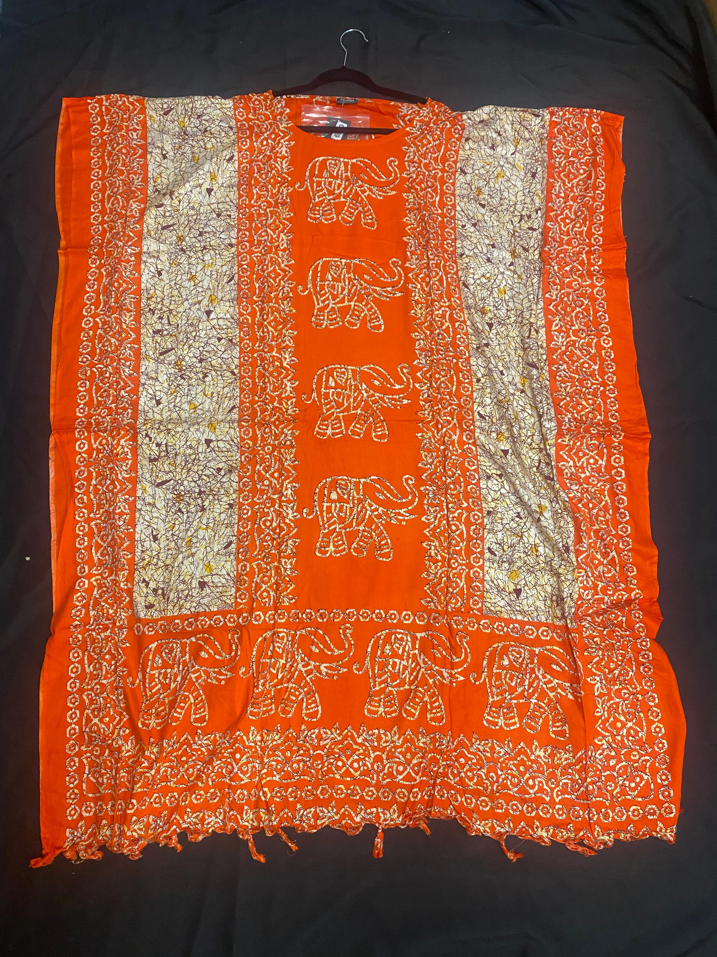 African Print Boubou Dress with Head Wrap