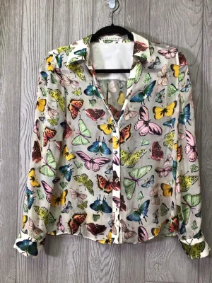 Alice   Olivia Butterfly Blouse Size Small