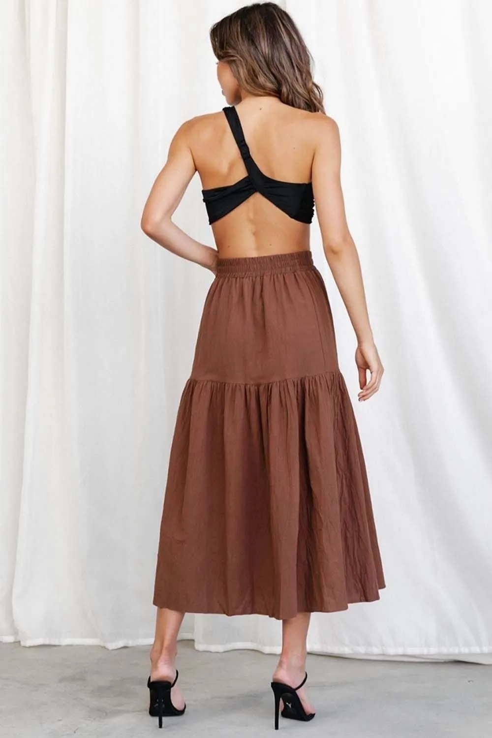 Asymmetric Shoulder Sleeveless Top