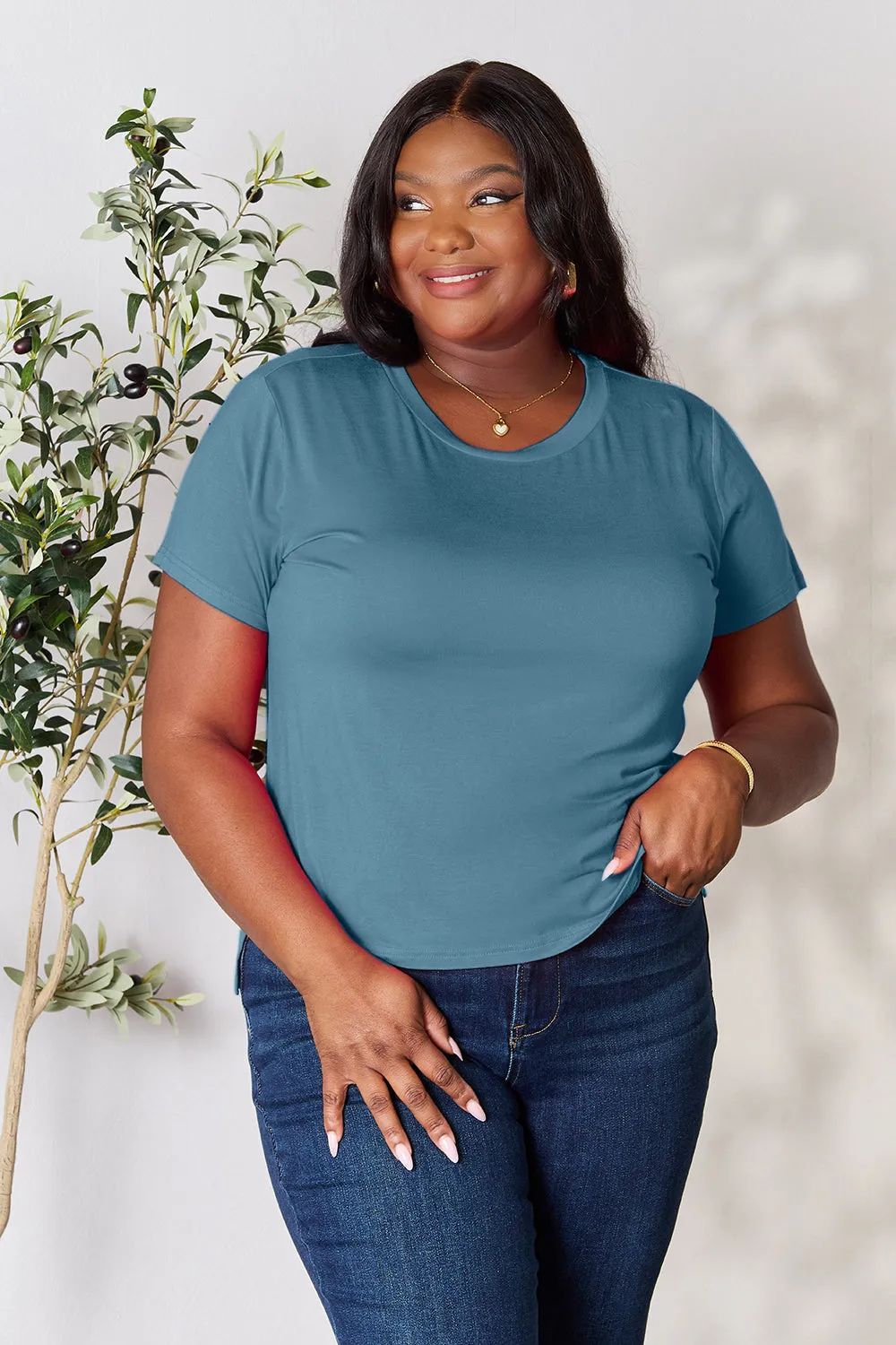 Basic Bae Full Size Round Neck Short Sleeve Top S-3XL