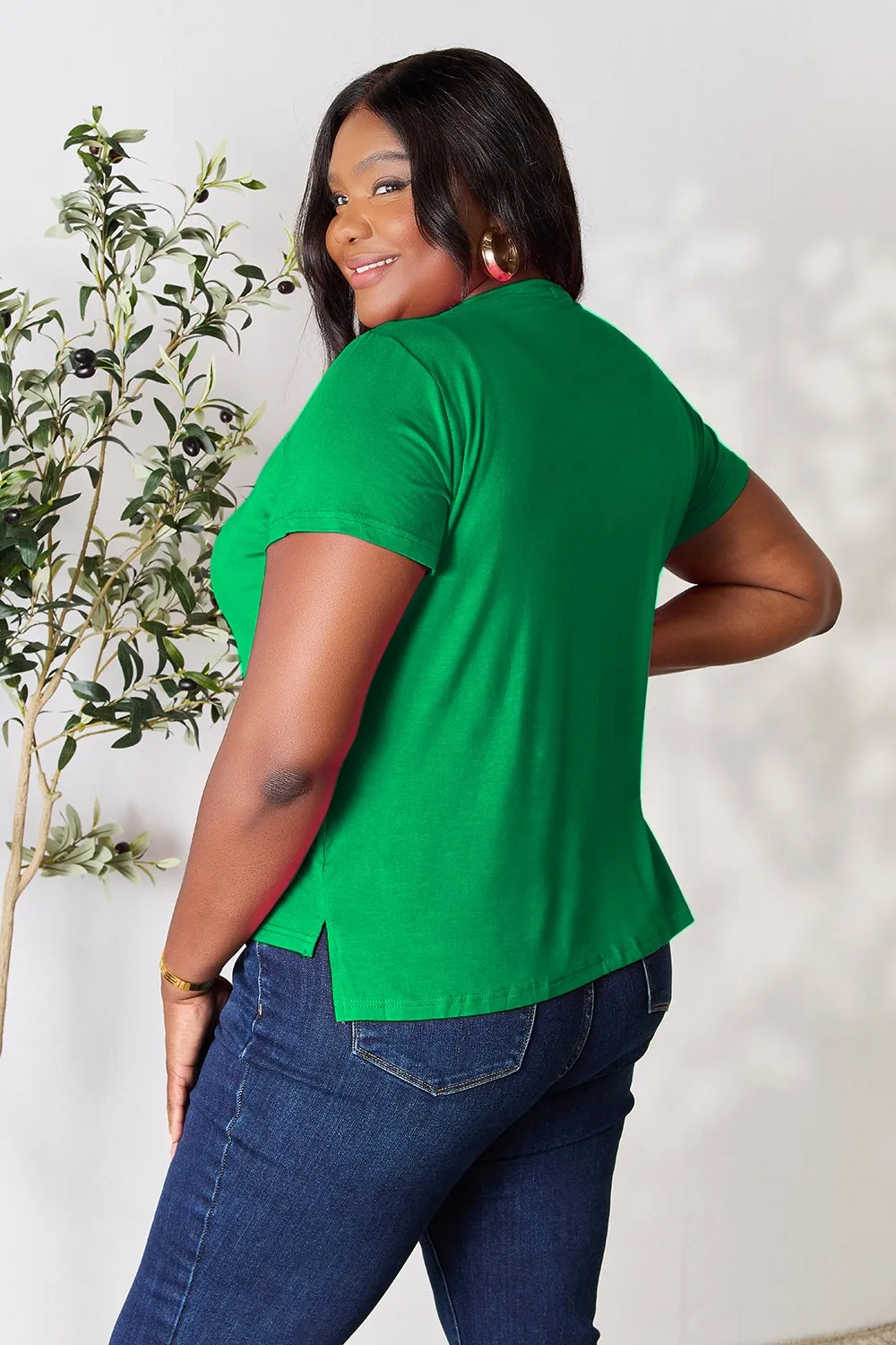 Basic Bae Full Size Round Neck Short Sleeve Top S-3XL