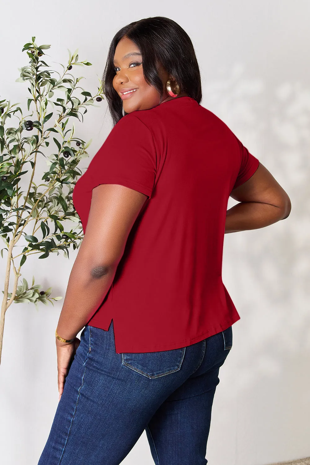 Basic Bae Full Size Round Neck Short Sleeve Top S-3XL