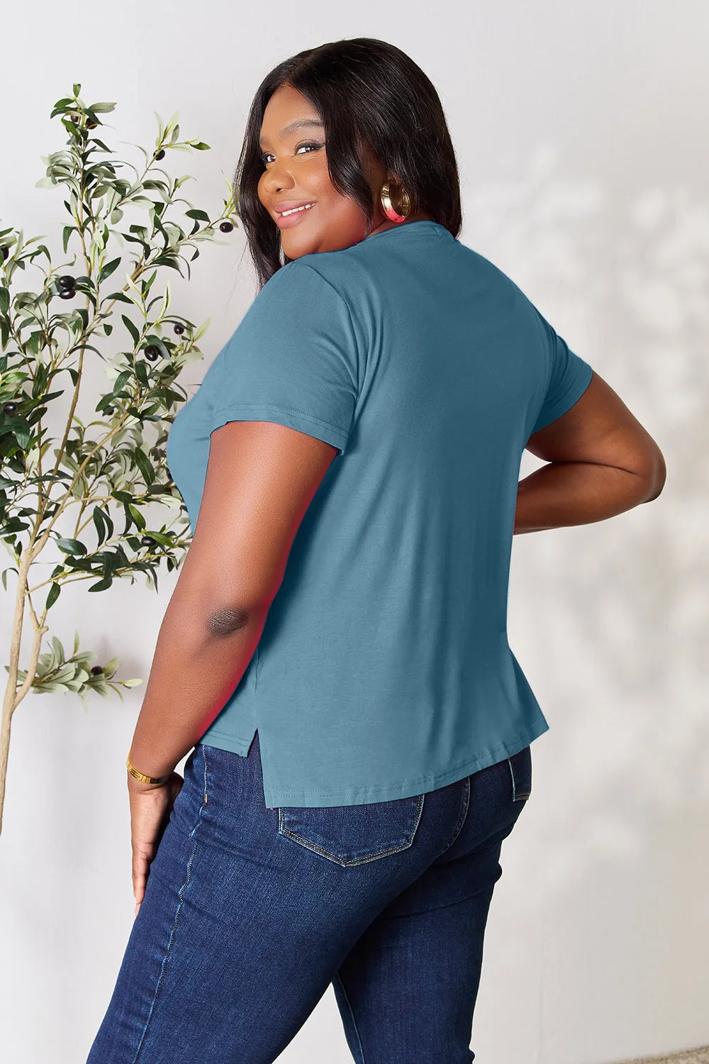 Basic Bae Full Size Round Neck Short Sleeve Top S-3XL