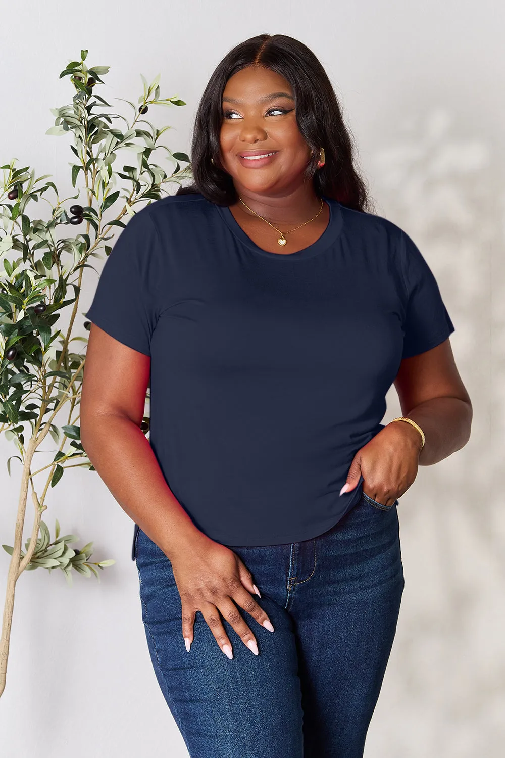 Basic Bae Full Size Round Neck Short Sleeve Top S-3XL