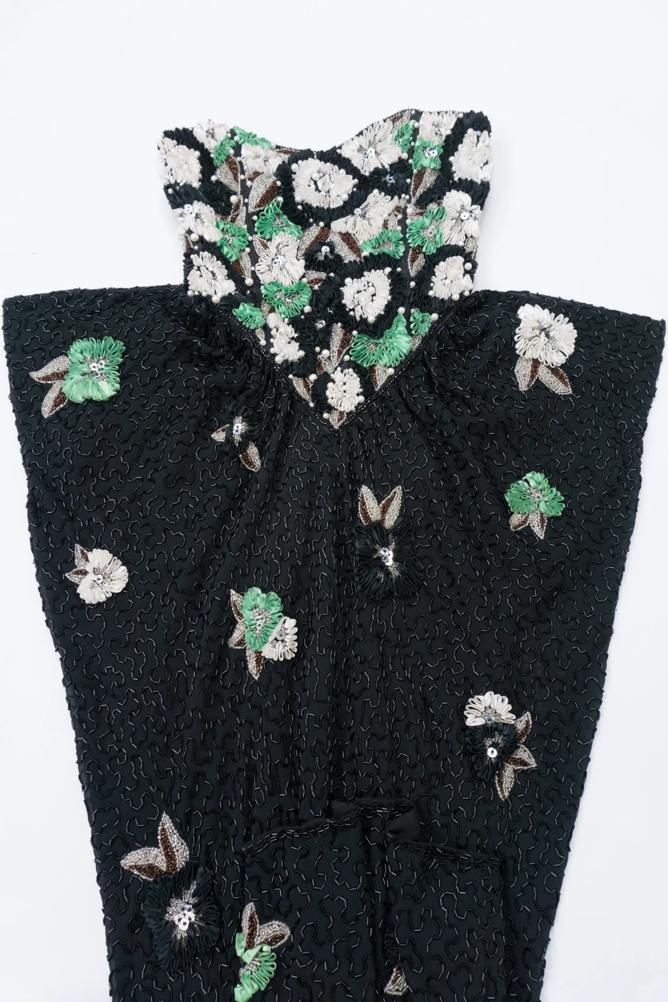 Beaded Ribbon Flower Dress
