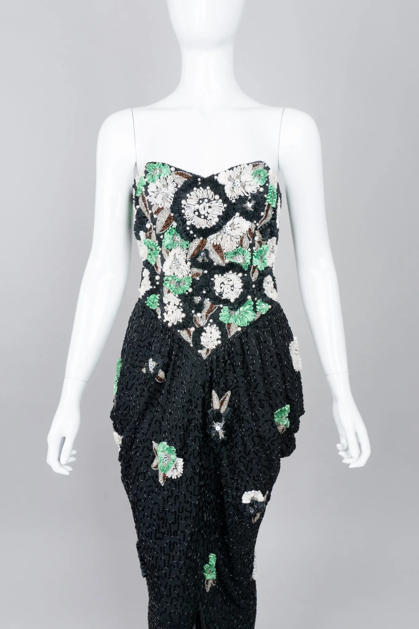 Beaded Ribbon Flower Dress