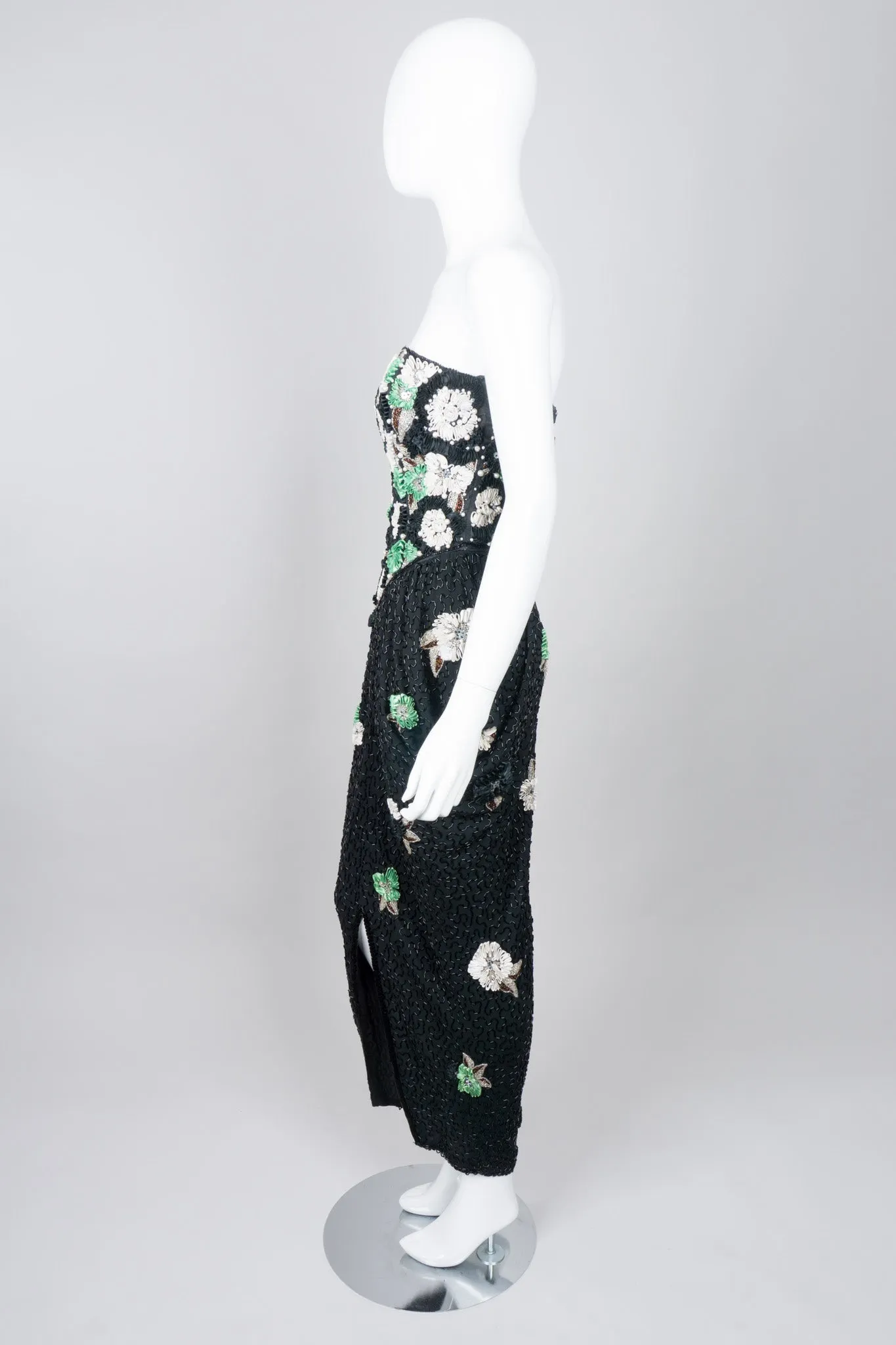 Beaded Ribbon Flower Dress