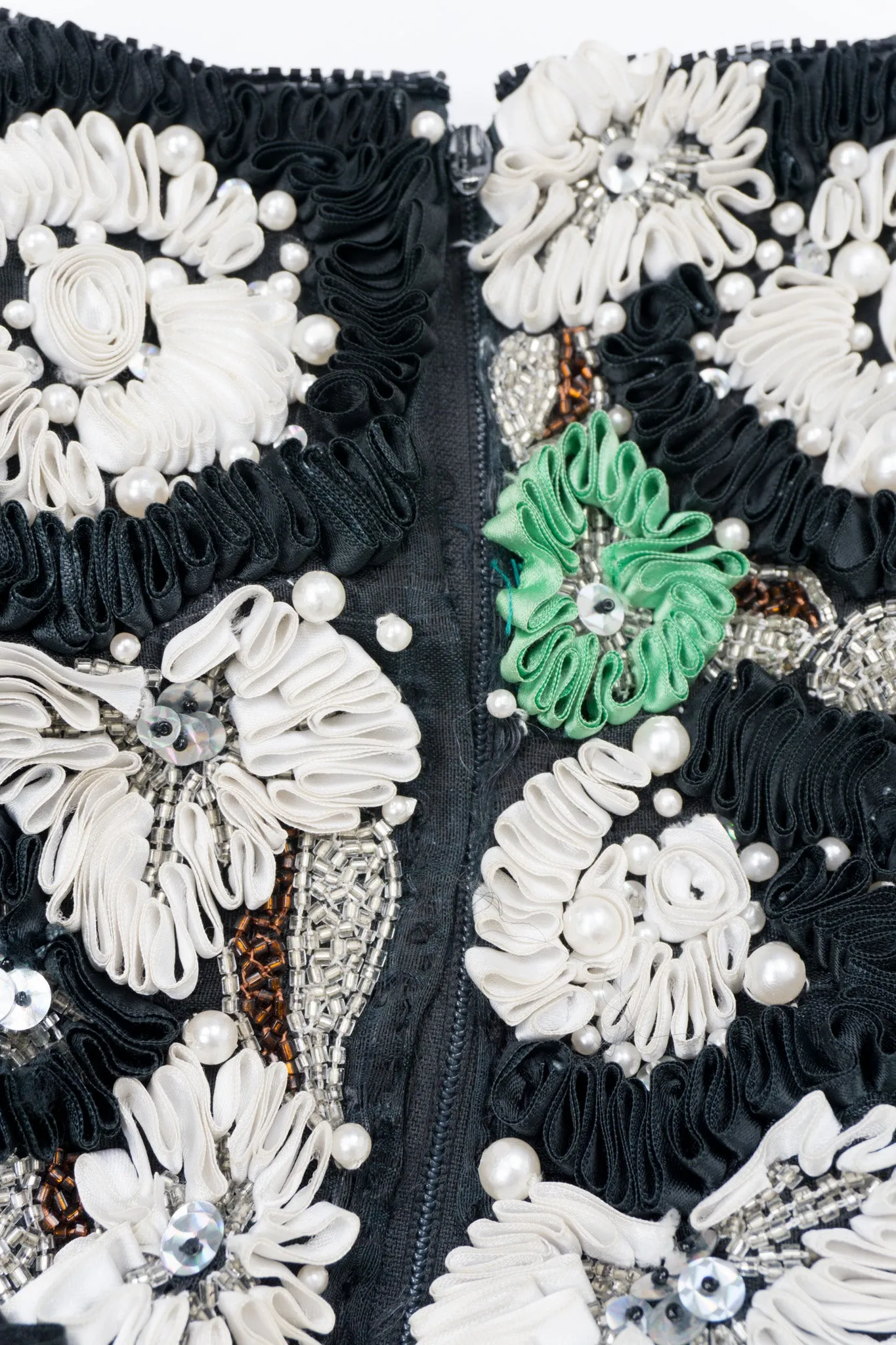 Beaded Ribbon Flower Dress