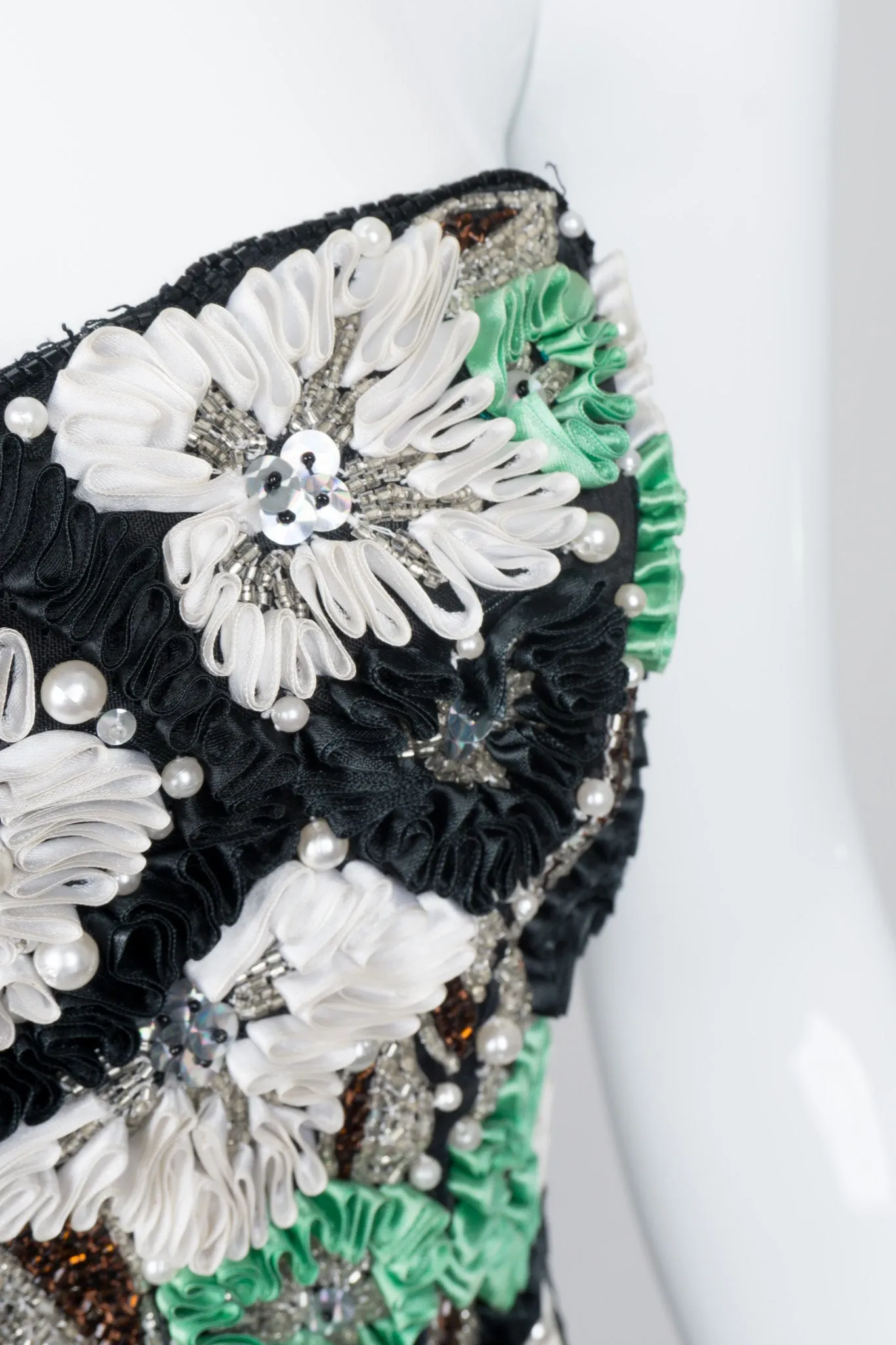 Beaded Ribbon Flower Dress