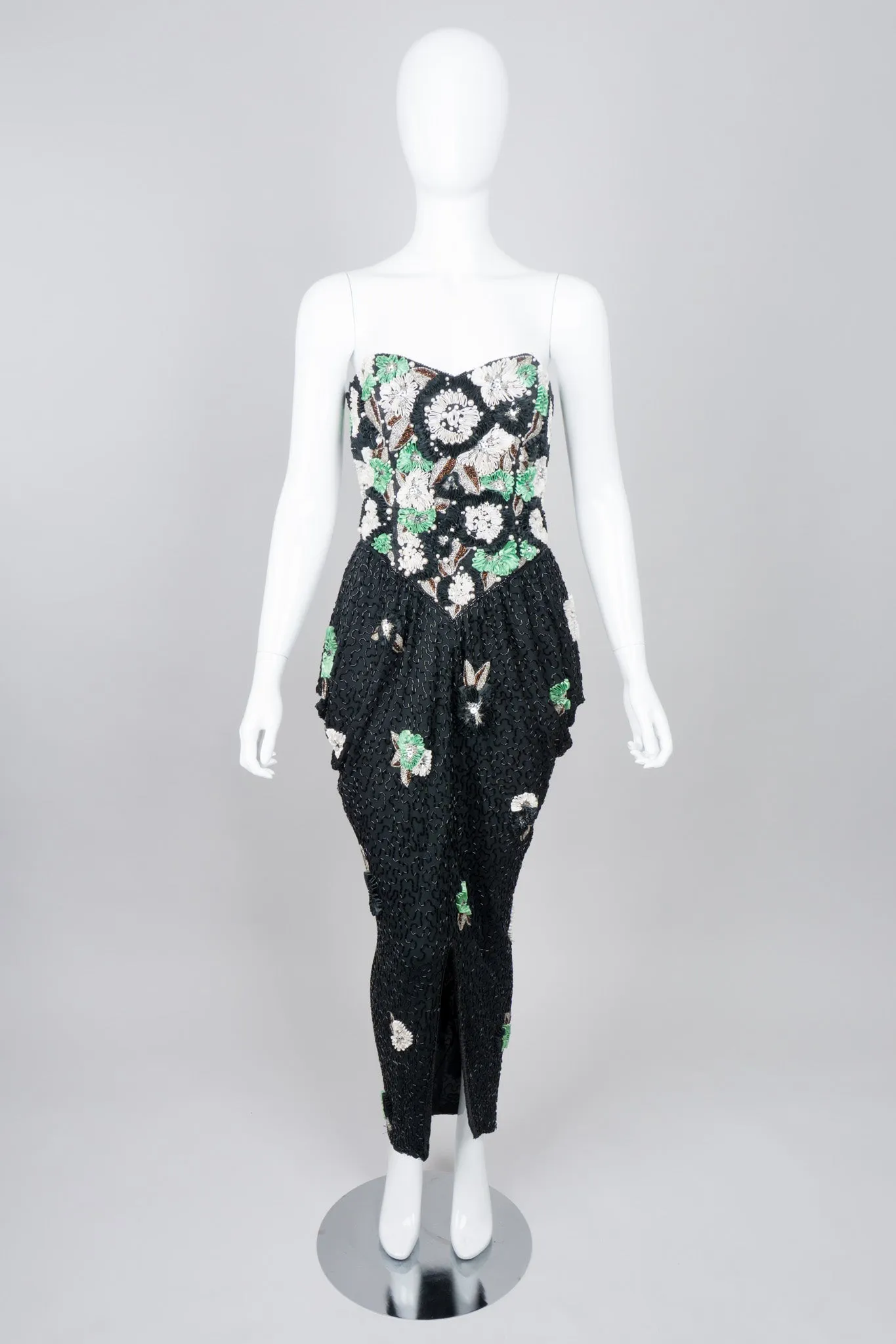 Beaded Ribbon Flower Dress