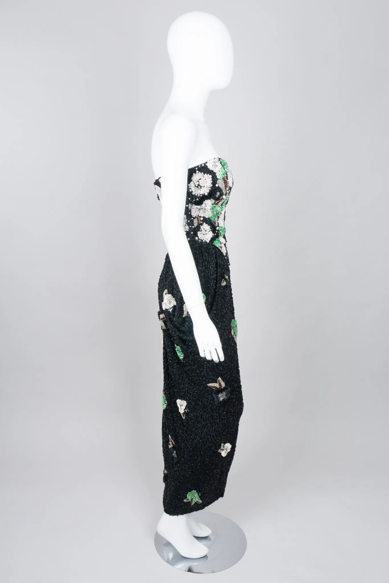 Beaded Ribbon Flower Dress