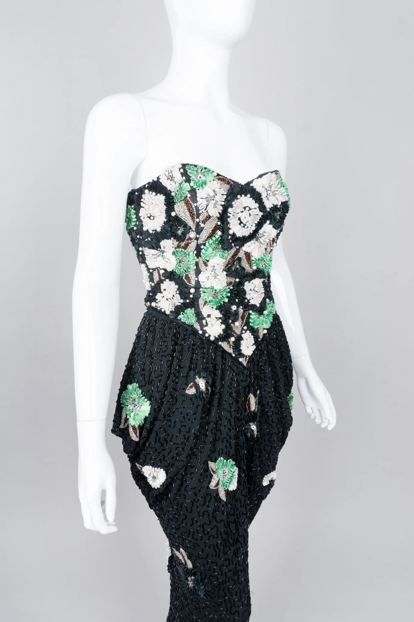 Beaded Ribbon Flower Dress