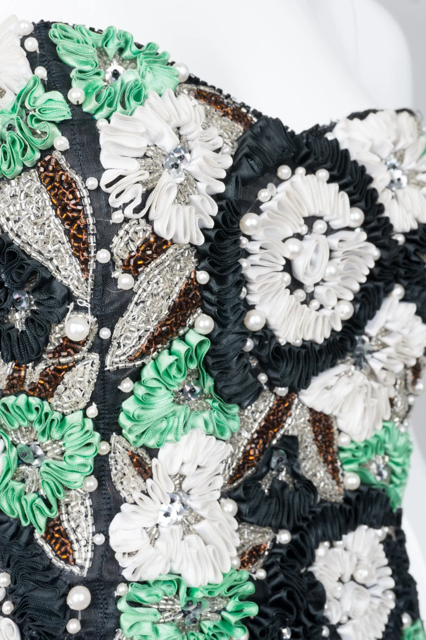 Beaded Ribbon Flower Dress