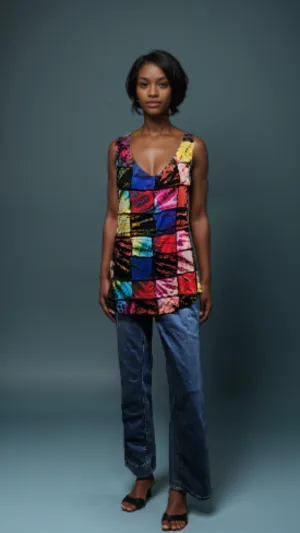 Beauti Sleeveless Patchwork Top