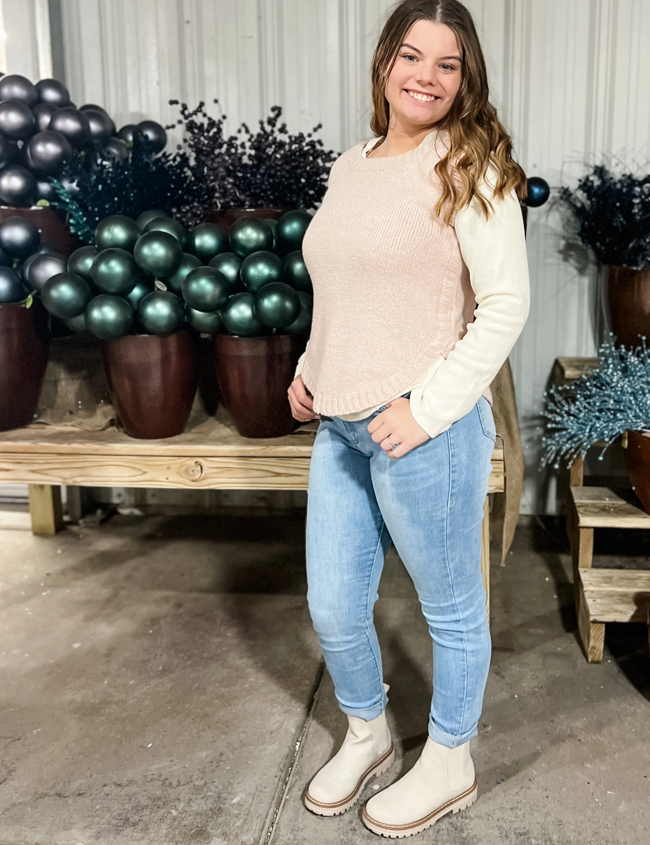 Belina Sleeveless Sweater - Mauve
