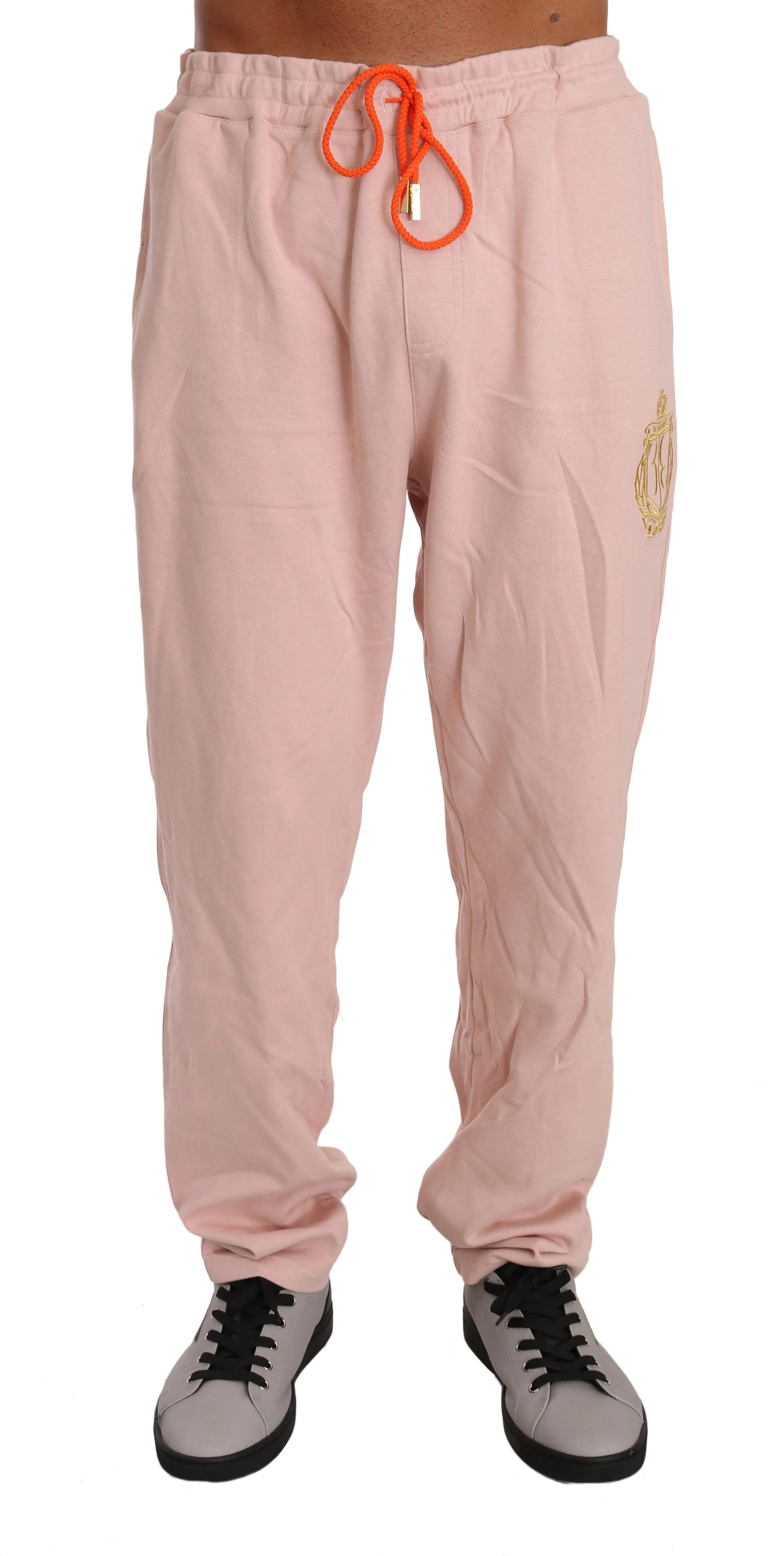 Billionaire Italian Couture Pink Cotton Sweater Pants Tracksuit