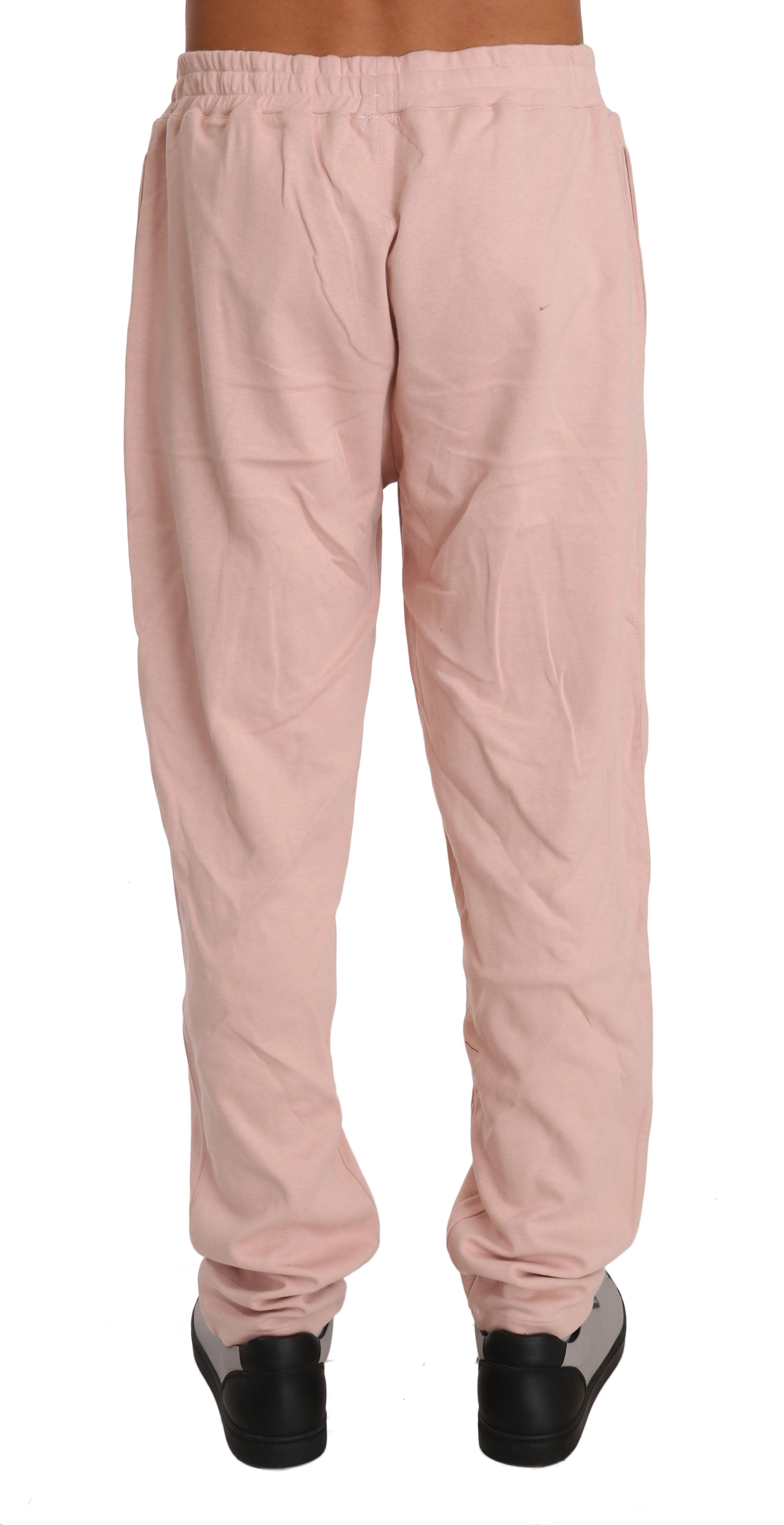 Billionaire Italian Couture Pink Cotton Sweater Pants Tracksuit