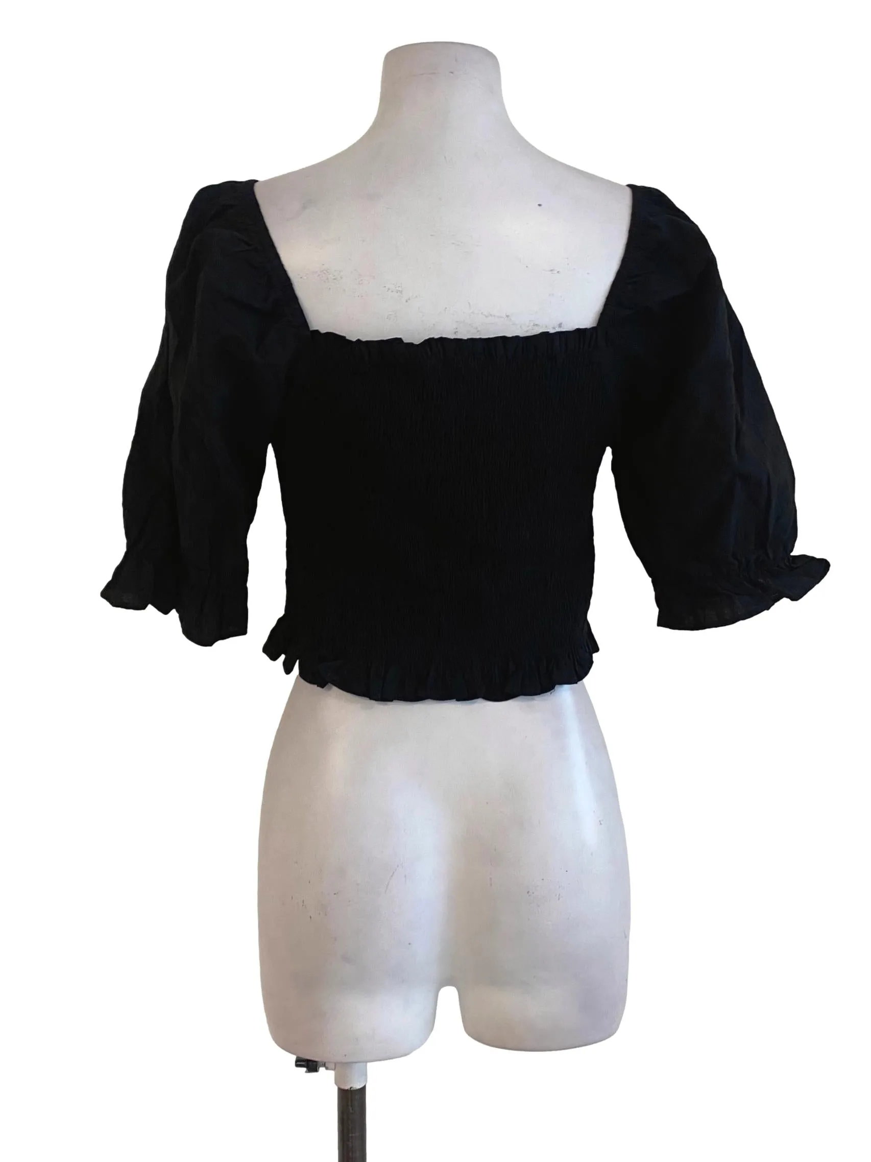 Black Pleated Top
