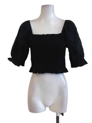 Black Pleated Top