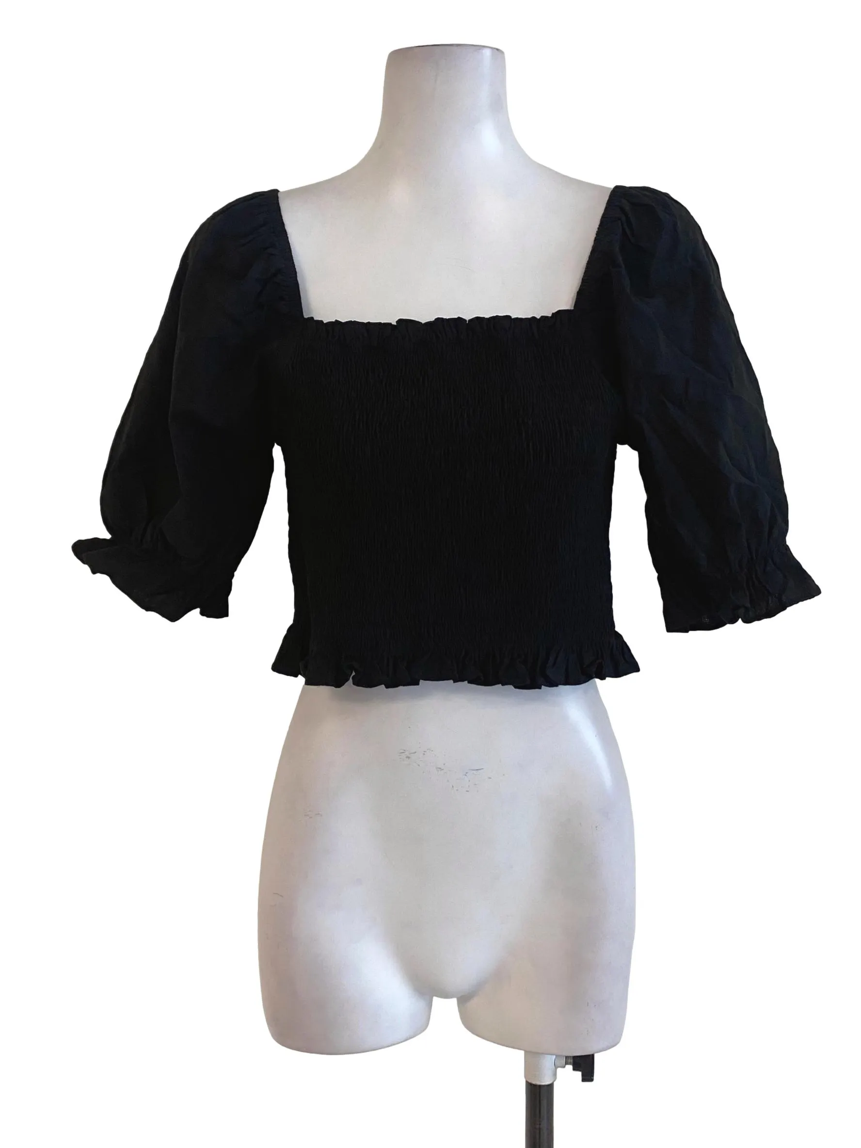 Black Pleated Top