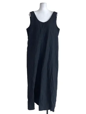 Black Round Neck Wide Strap Jumpsuit LB