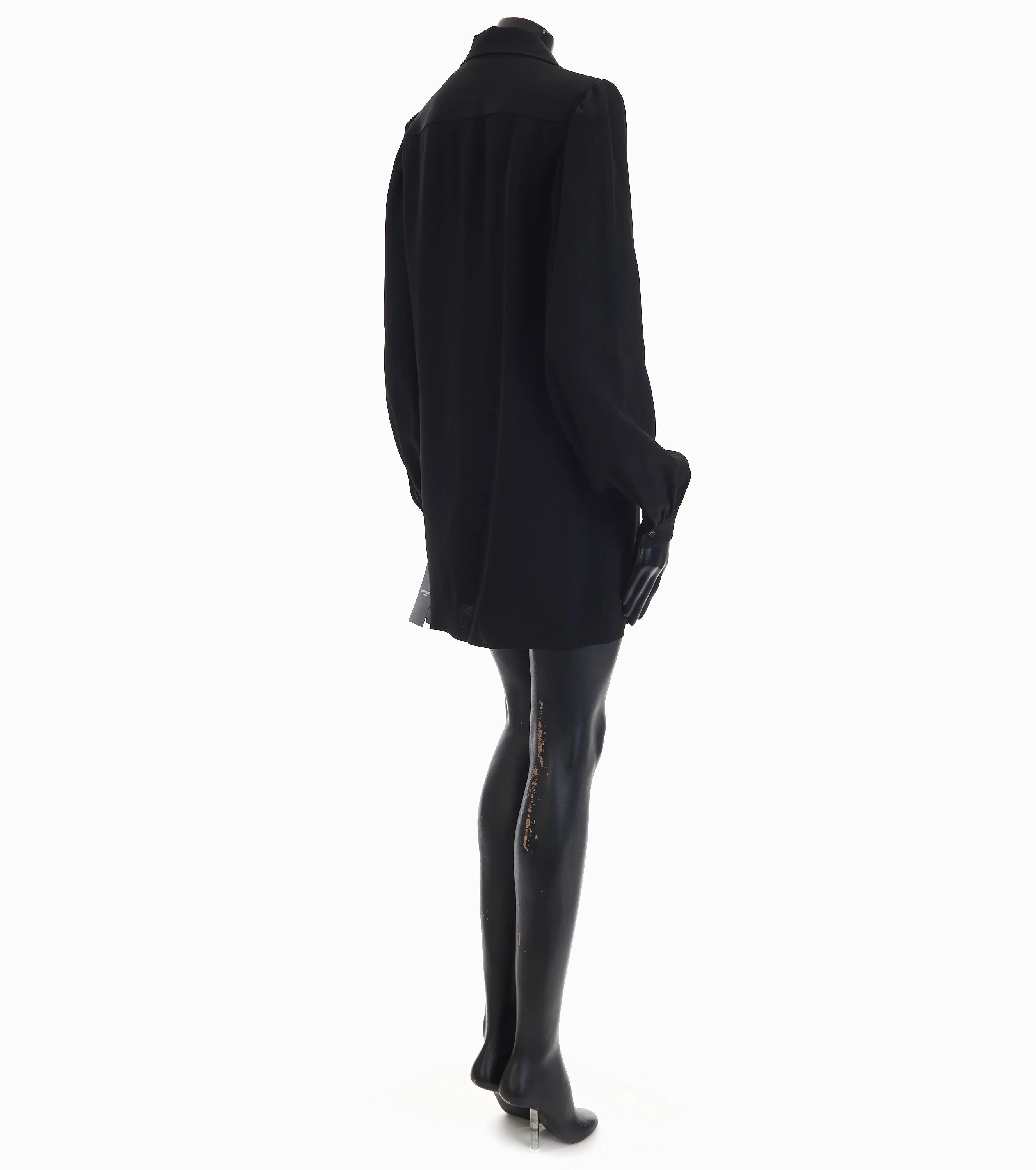 Black Silk Blend Poplin Shirt