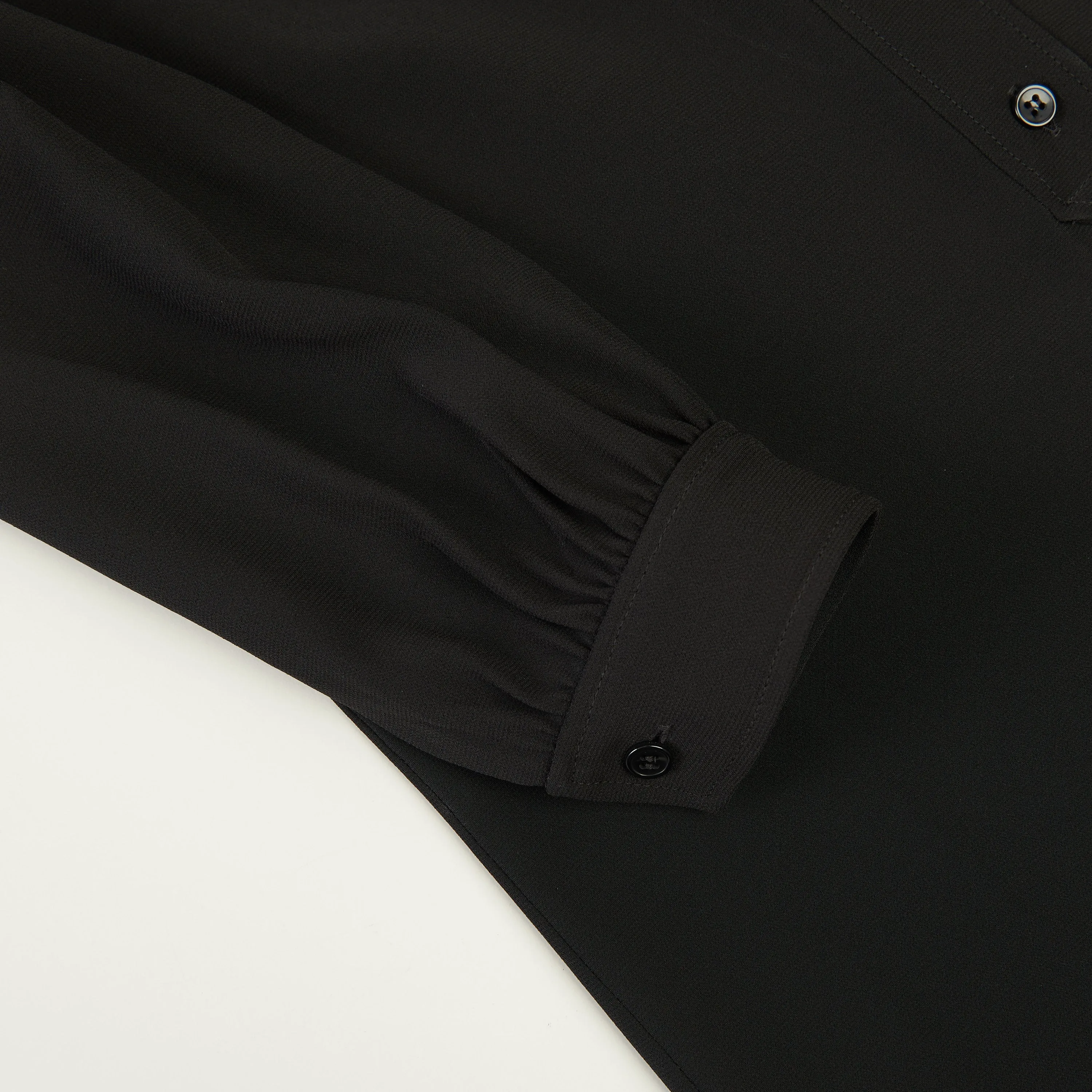 Black Silk Blend Poplin Shirt