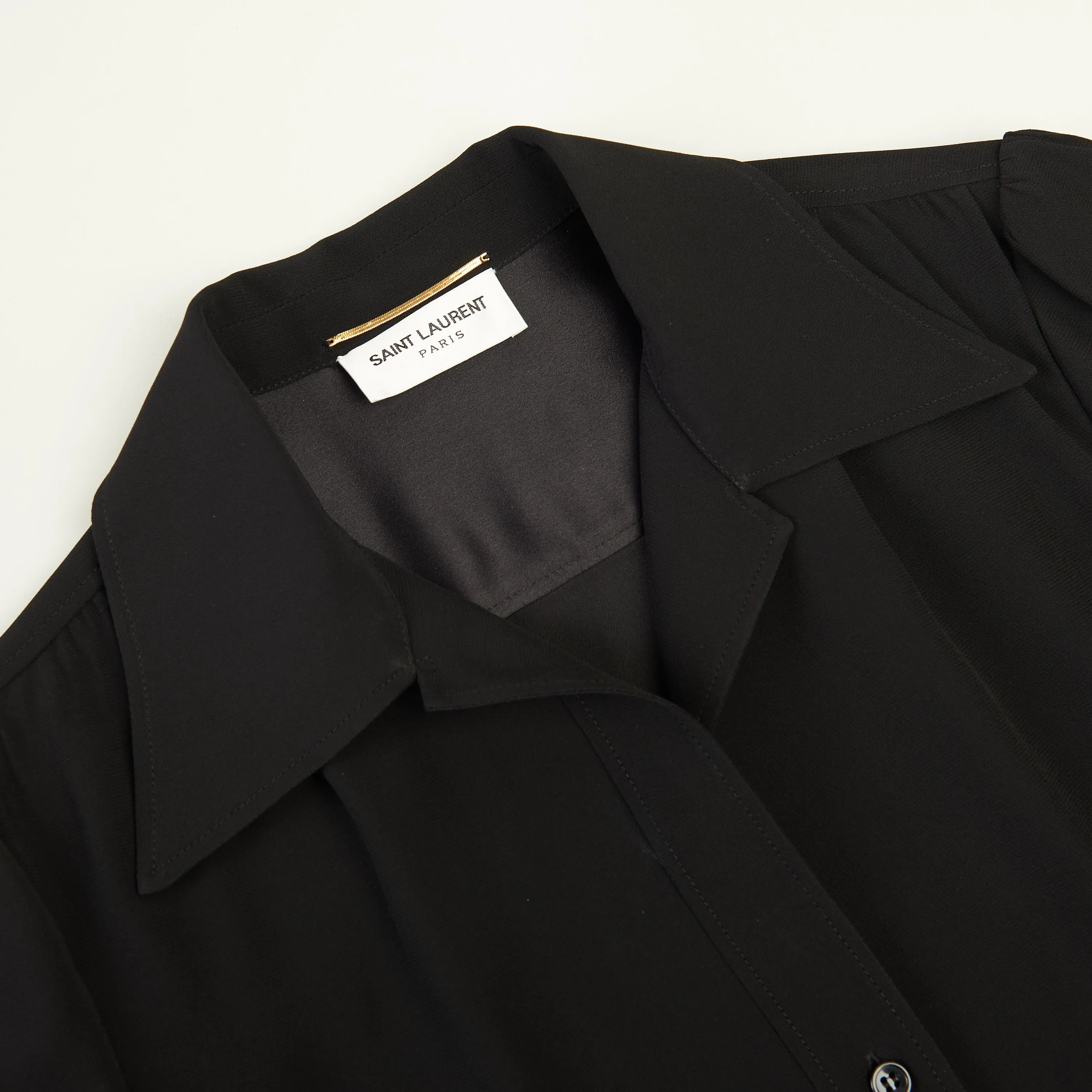 Black Silk Blend Poplin Shirt