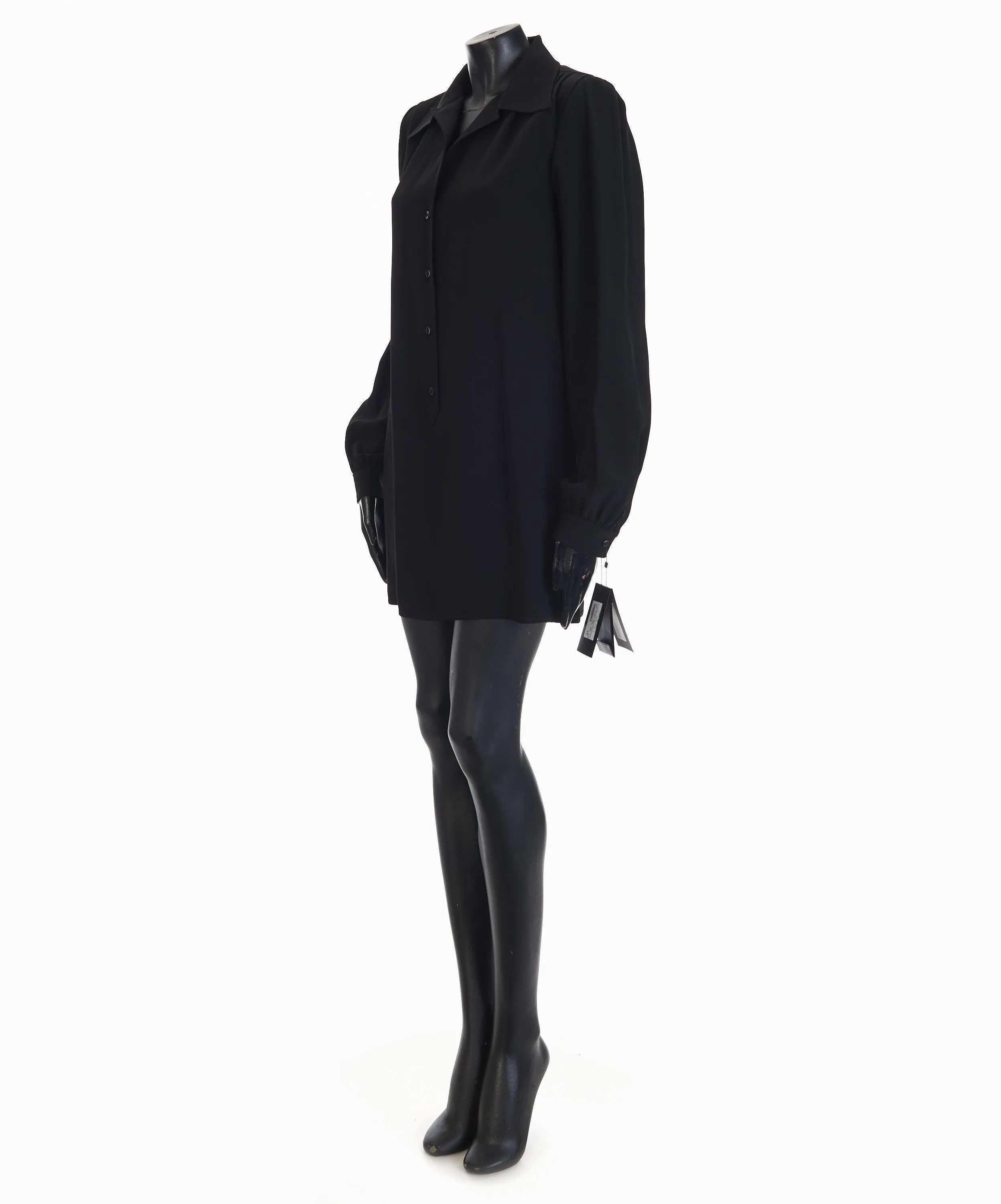 Black Silk Blend Poplin Shirt