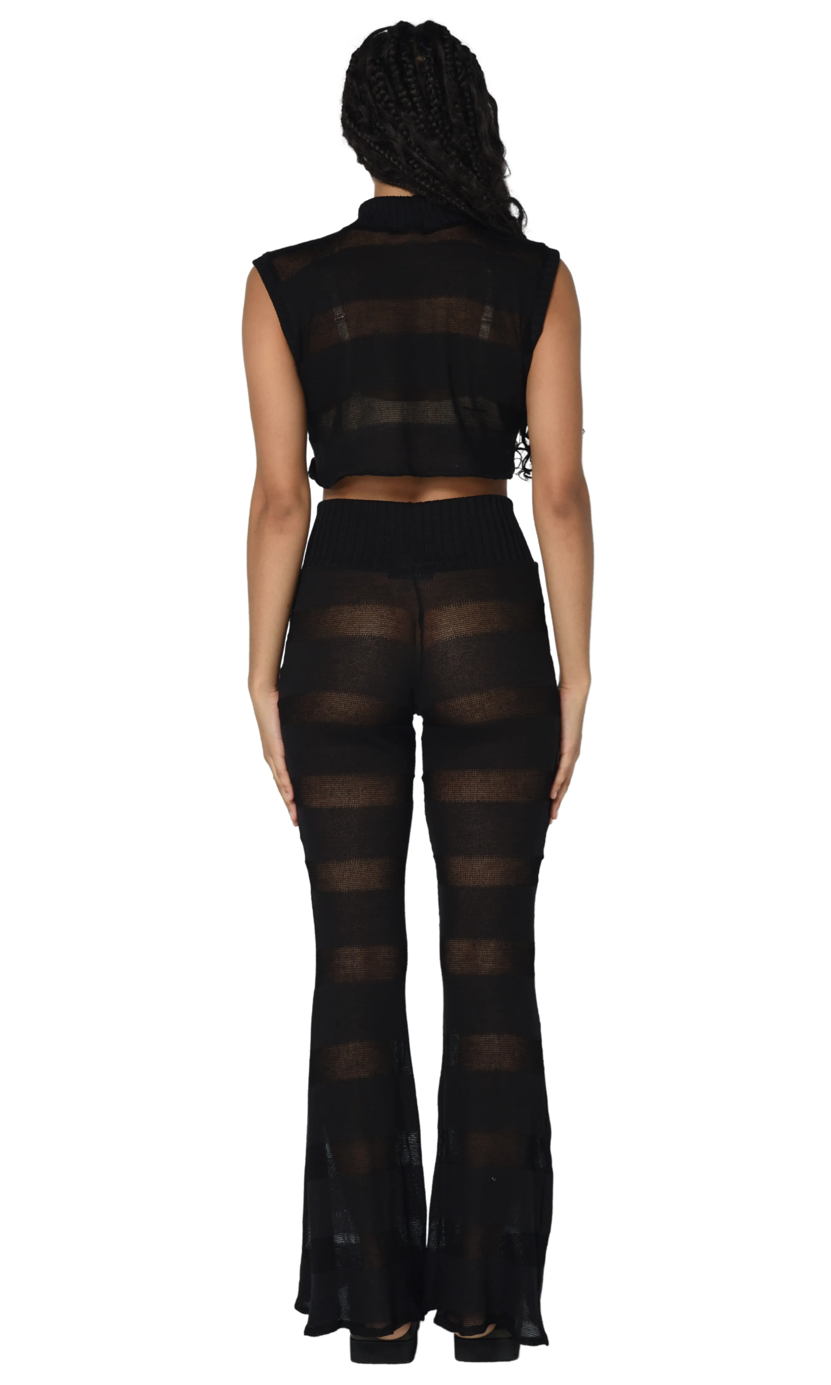 BLACK STRIPED EVA TOP