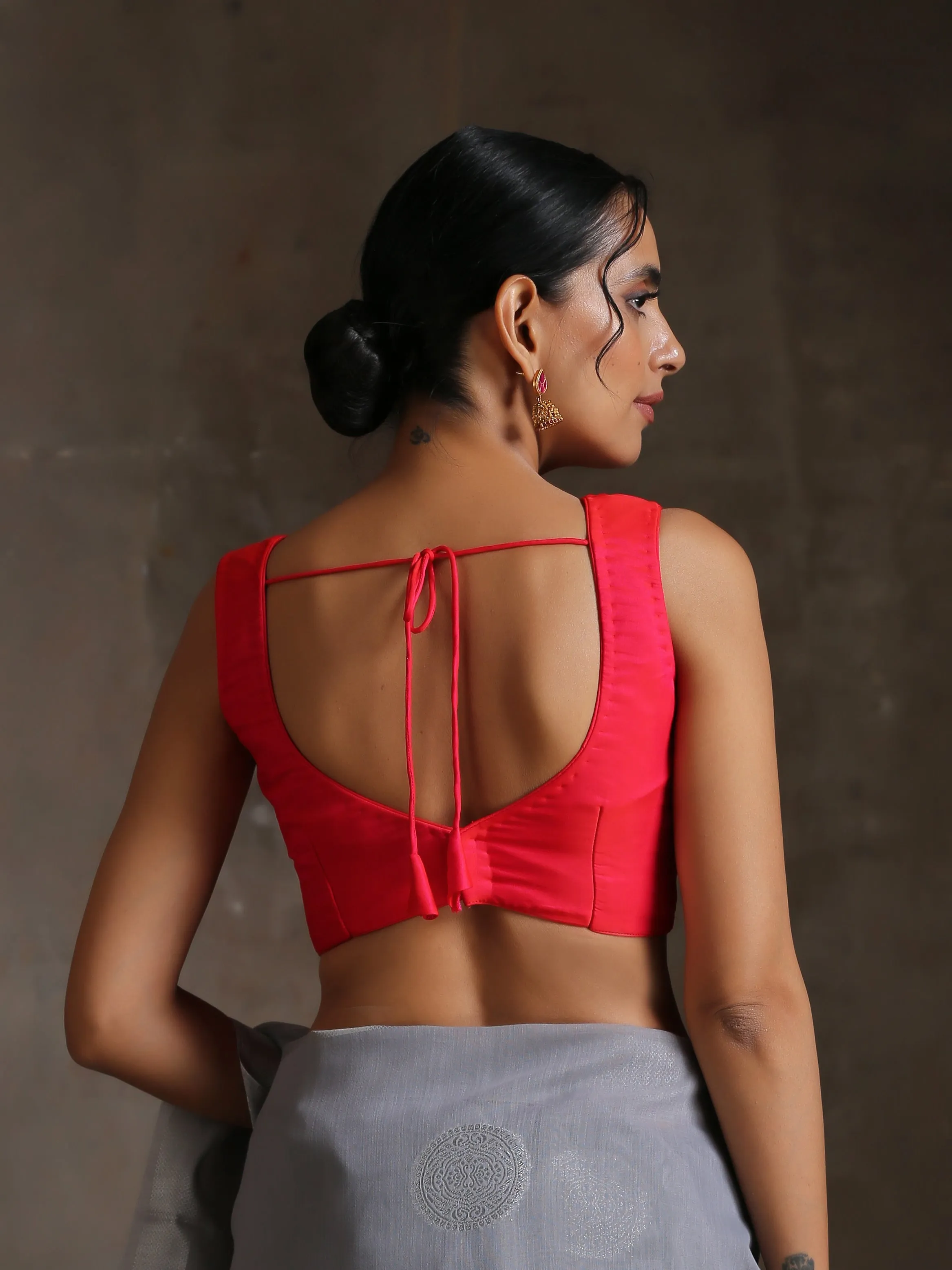 Blouse - Red Pink Reign Sleeveless