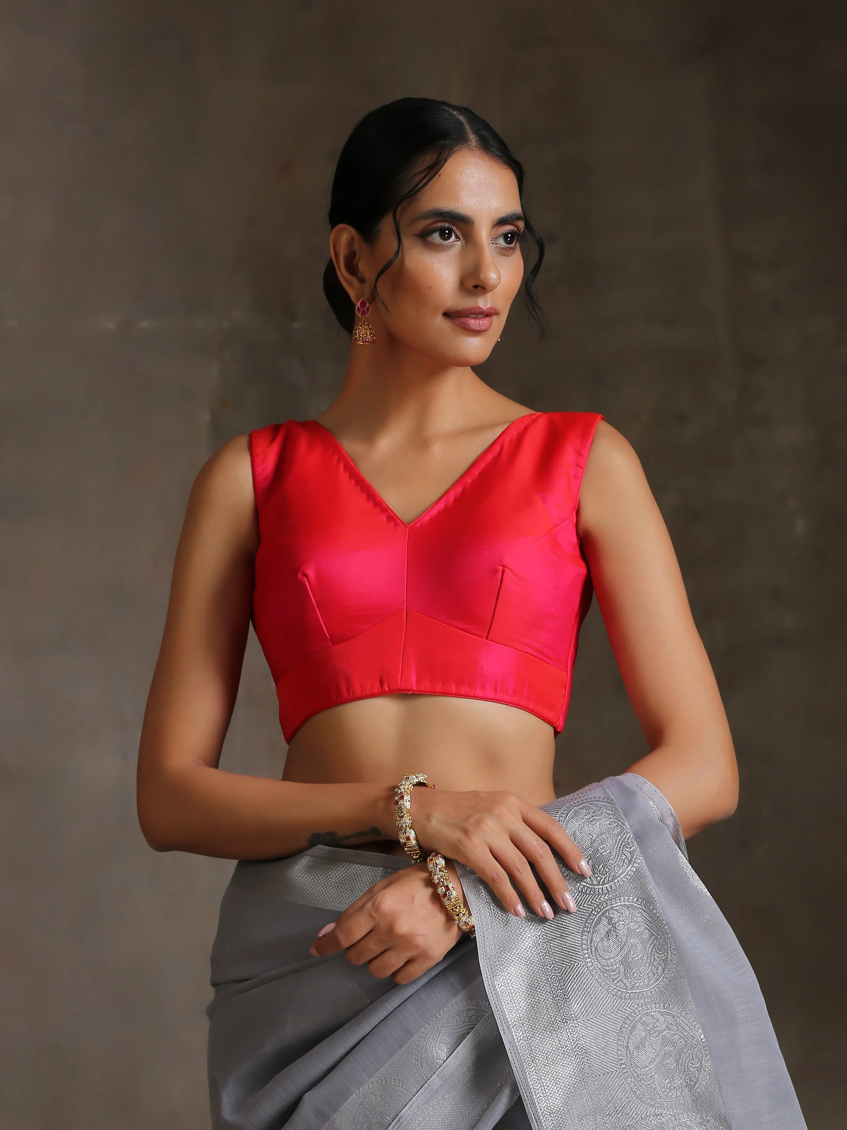 Blouse - Red Pink Reign Sleeveless