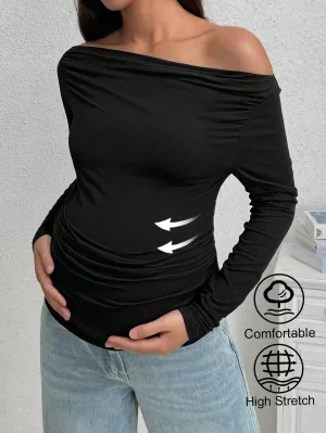 Camiseta de Maternidad Asimétrica - Cherry Vibes