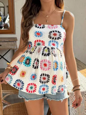 Camiseta de tirantes de maternidad floral