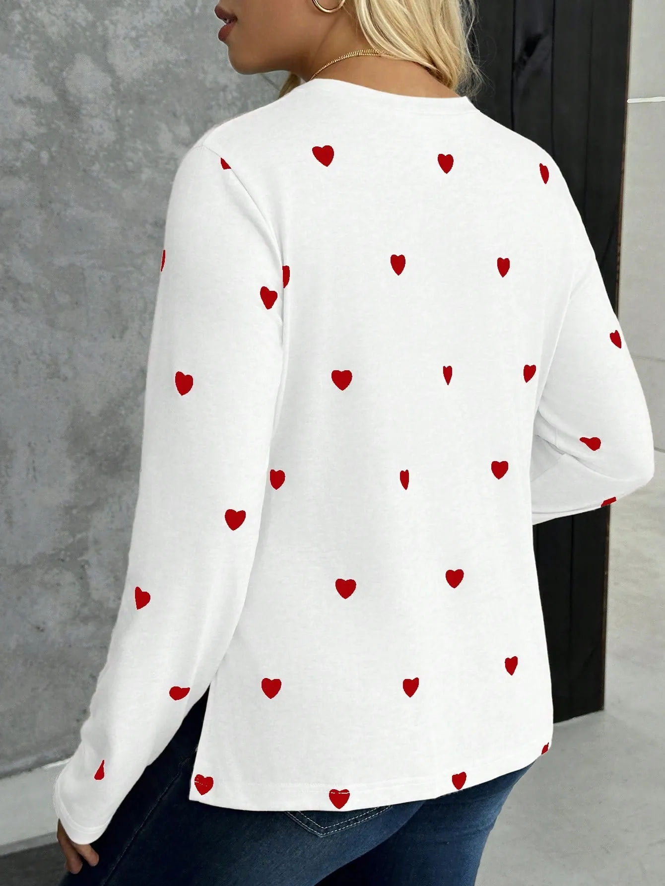 Camiseta Premamá con Abertura Lateral y Corazón