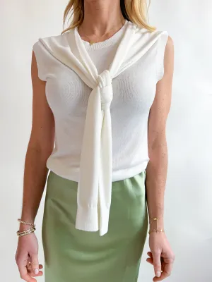 Cashmere Blend Shoulder Vest