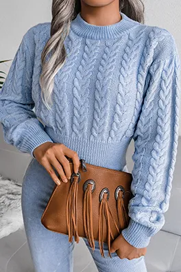 Casual Solid Patchwork O Neck Sweaters(3 Colors)