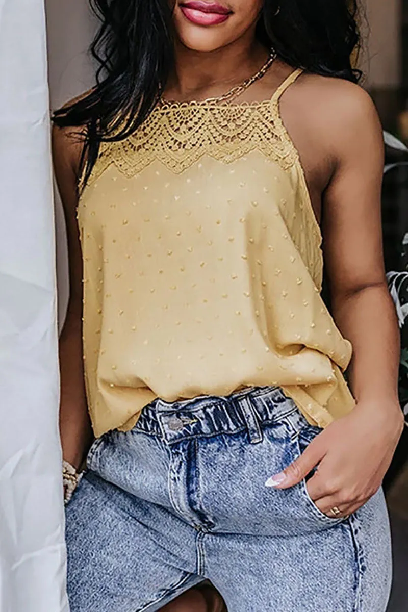 Casual Spaghetti Strap Tops(4 Colors)
