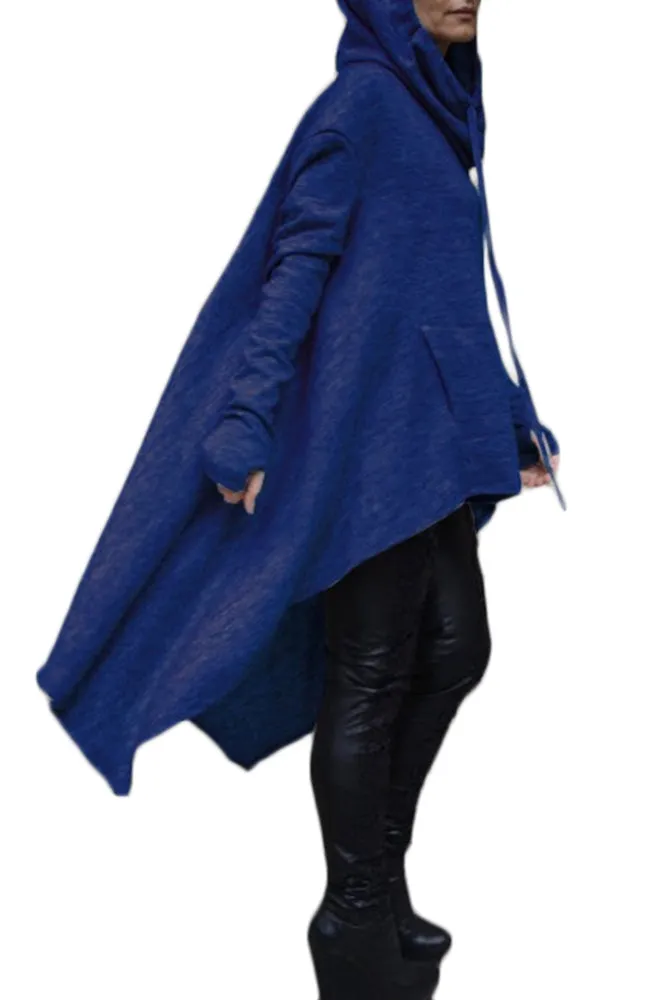 Celino Women's Blue Long Sleeve O Neck Full Collar Sweater