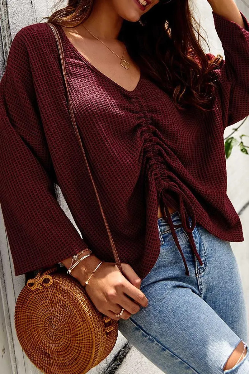 Chicindress v Neck Loose Knit Sweater