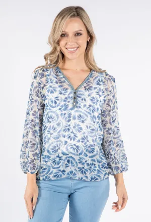 Chiffon V-Neck Blouse