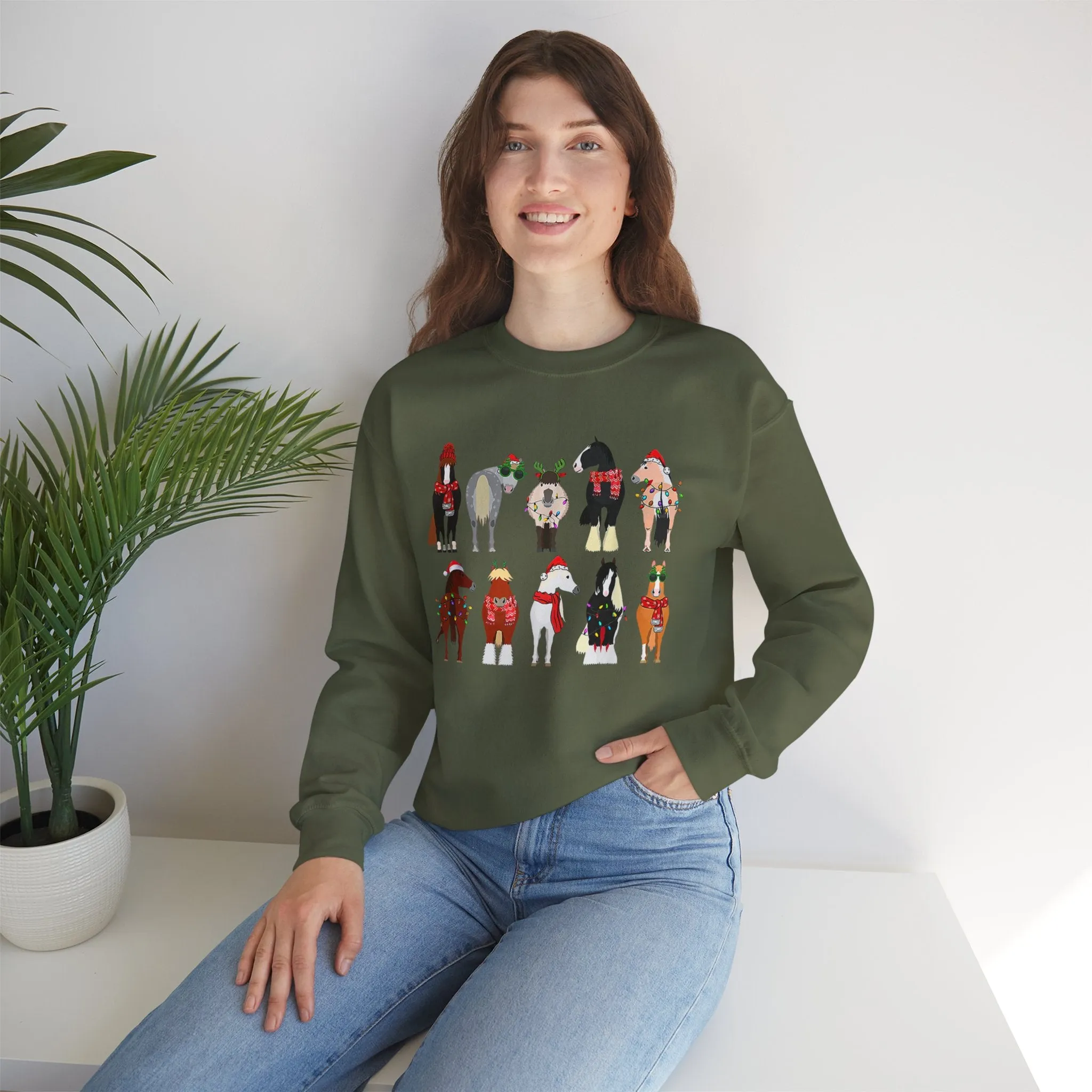 Christmas Horses - Crewneck Sweatshirt