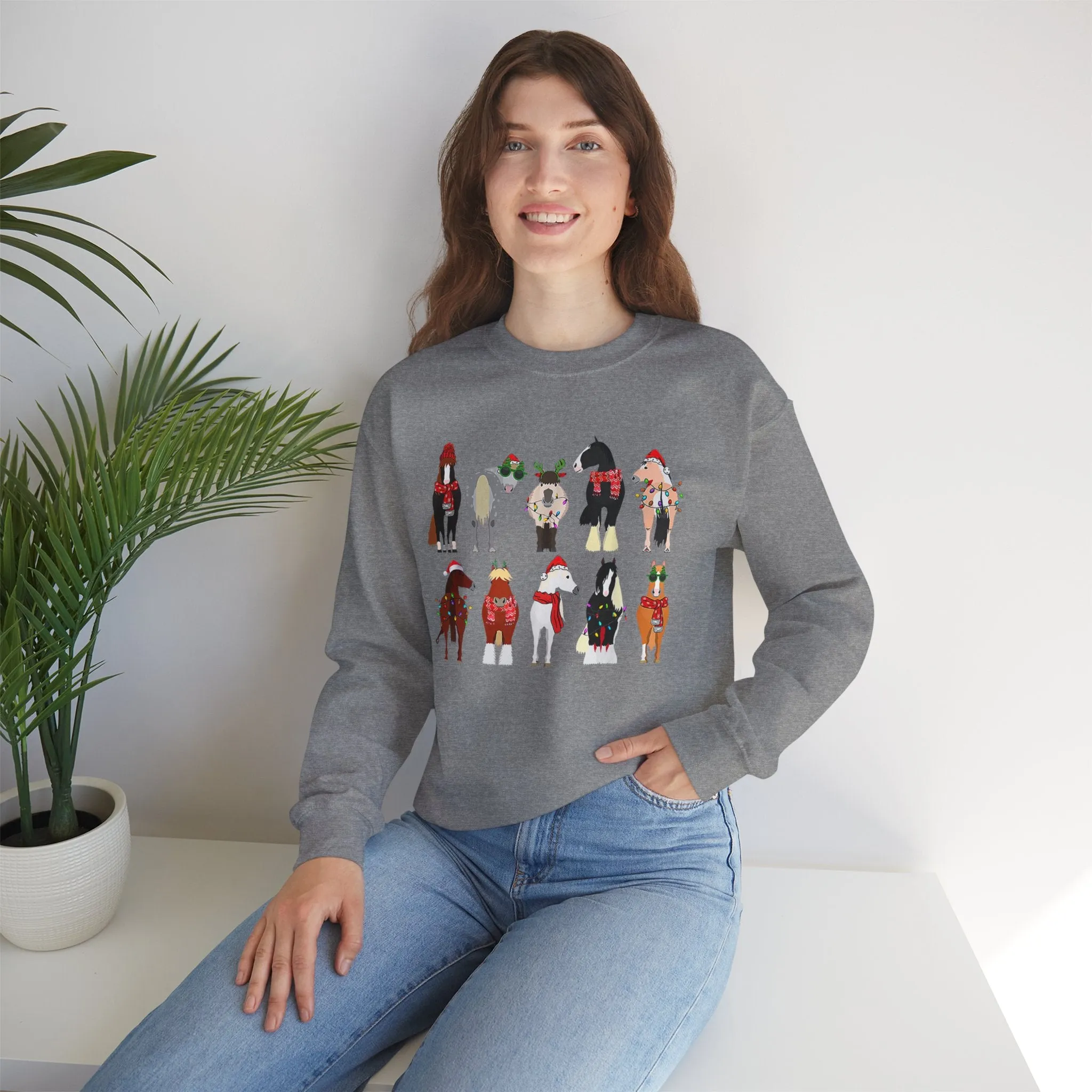 Christmas Horses - Crewneck Sweatshirt