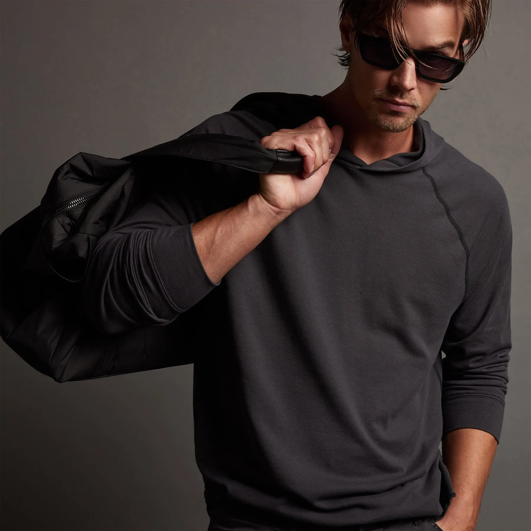 Crisp Cotton Terry Hoodie - Magma