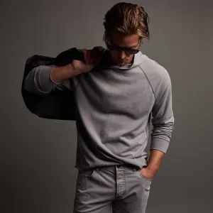 Crisp Cotton Terry Hoodie - Silver Grey